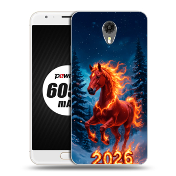 Пластиковый чехол на Ulefone Power 2 с принтом Новый год коня Пластиковый чехол на Ulefone Power 2 с принтом Новый год коня