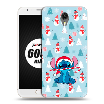 Пластиковый чехол на Ulefone Power 2 с принтом Стич Новый год Пластиковый чехол на Ulefone Power 2 с принтом Стич Новый год