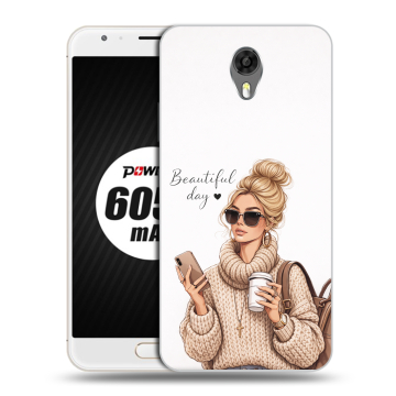 Пластиковый чехол на Ulefone Power 2 с принтом женский Пластиковый чехол на Ulefone Power 2 с принтом женский