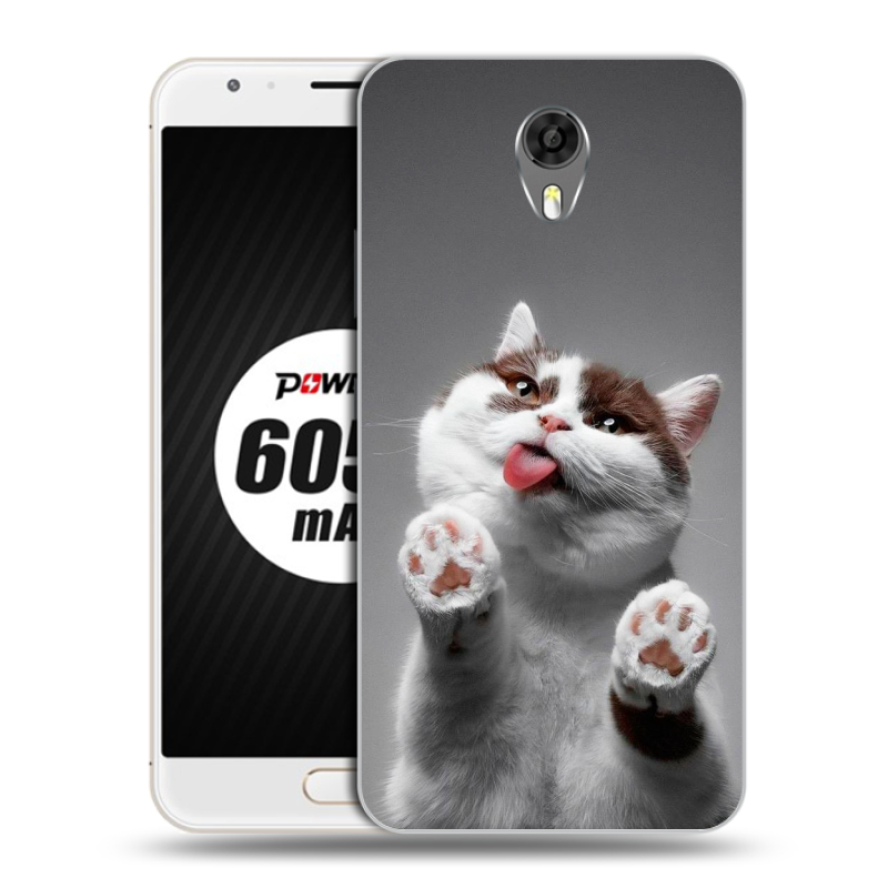 Пластиковый чехол на Ulefone Power 2 с принтом Коты Пластиковый чехол на Ulefone Power 2 с принтом Коты