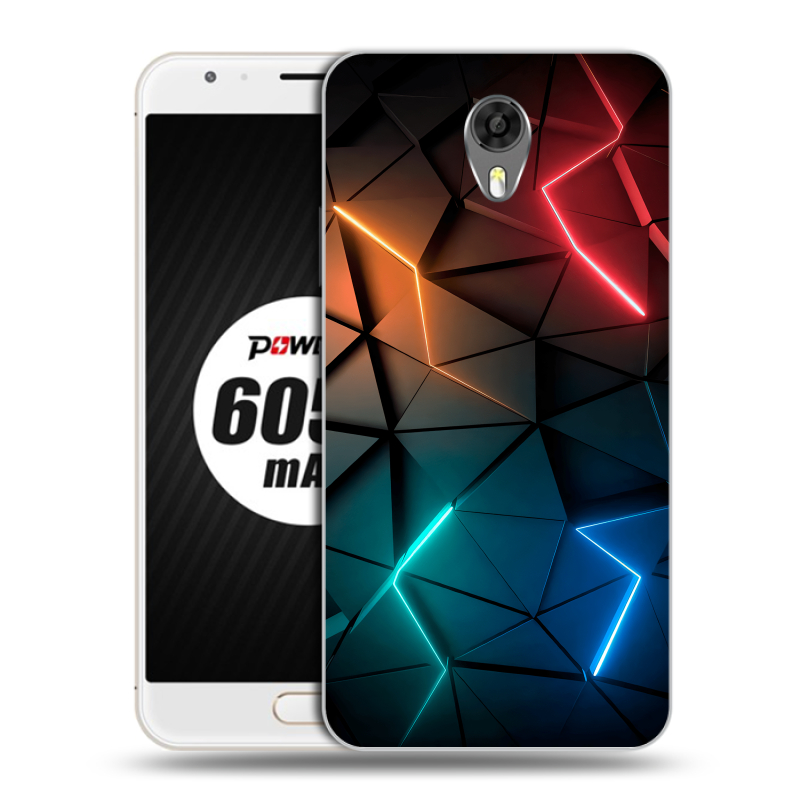 Пластиковый чехол на Ulefone Power 2 с принтом Абстракция неон Пластиковый чехол на Ulefone Power 2 с принтом Абстракция неон