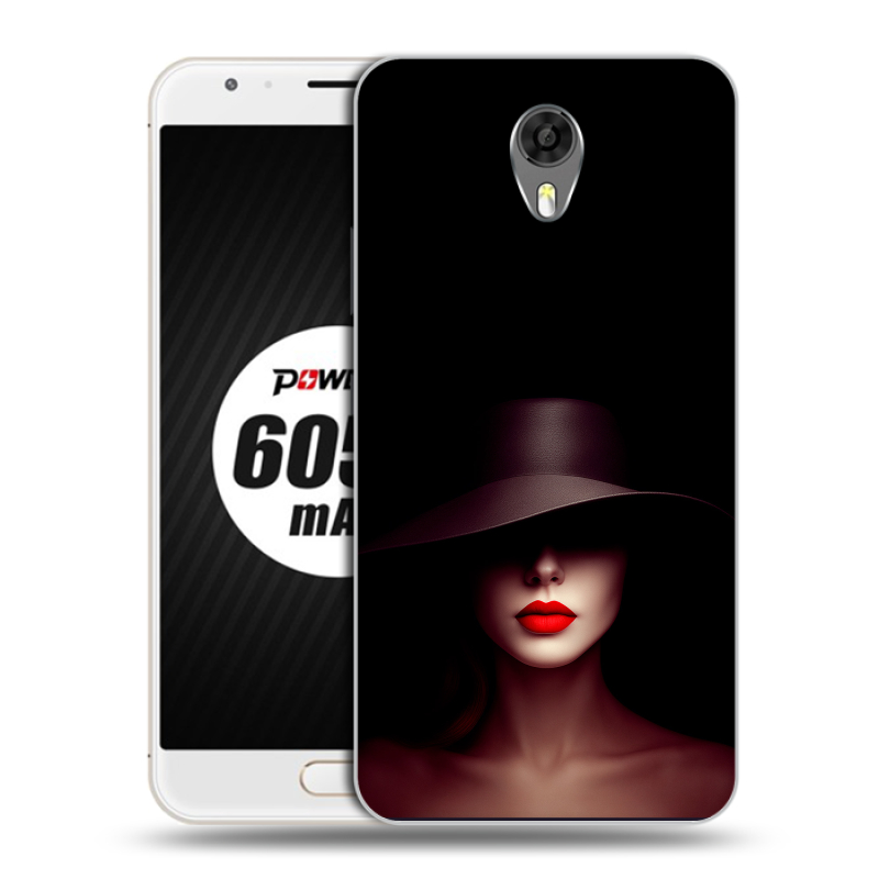 Пластиковый чехол на Ulefone Power 2 с принтом Девушка в шляпе Пластиковый чехол на Ulefone Power 2 с принтом Девушка в шляпе