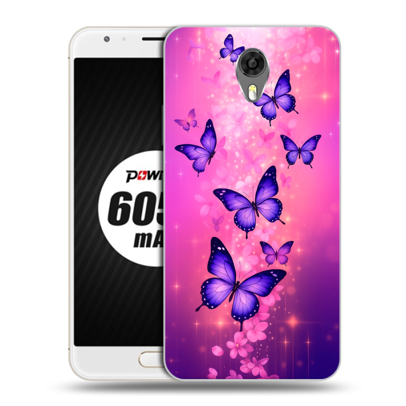 Пластиковый чехол на Ulefone Power 2 с принтом Бабочки Пластиковый чехол на Ulefone Power 2 с принтом Бабочки