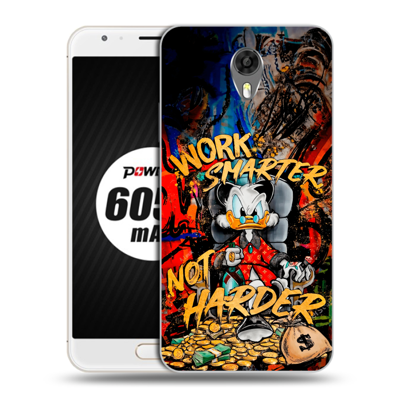 Пластиковый чехол на Ulefone Power 2 с принтом Дональд Дак Деньги Пластиковый чехол на Ulefone Power 2 с принтом Дональд Дак Деньги
