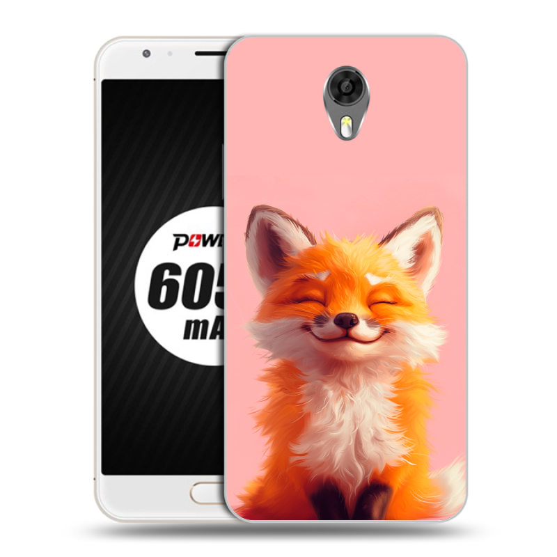 Пластиковый чехол на Ulefone Power 2 с принтом милая лиса Пластиковый чехол на Ulefone Power 2 с принтом милая лиса