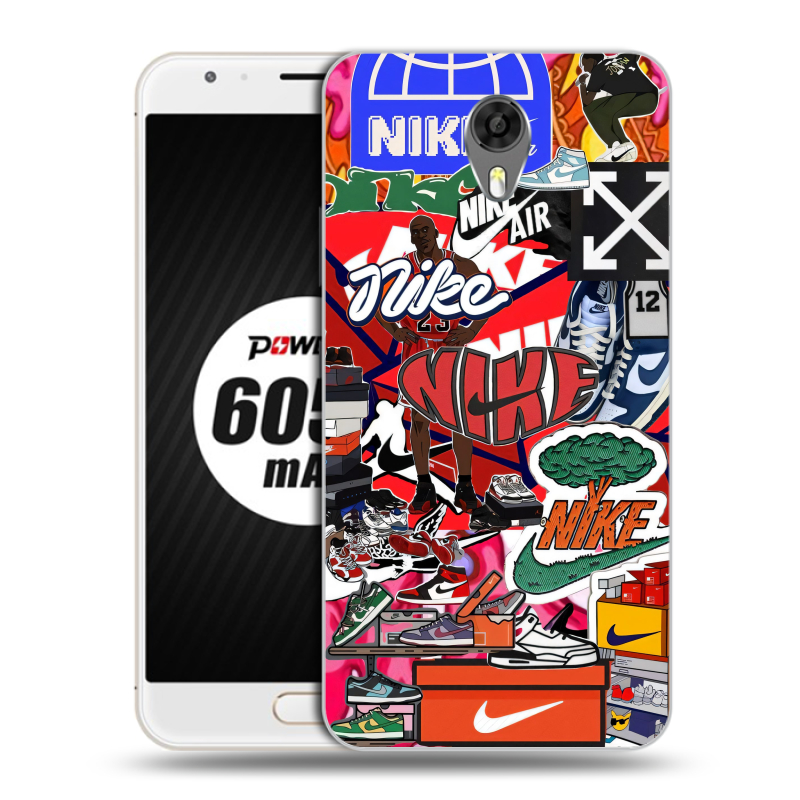 Пластиковый чехол на Ulefone Power 2 с принтом Найк Nike яркий Пластиковый чехол на Ulefone Power 2 с принтом Найк Nike яркий