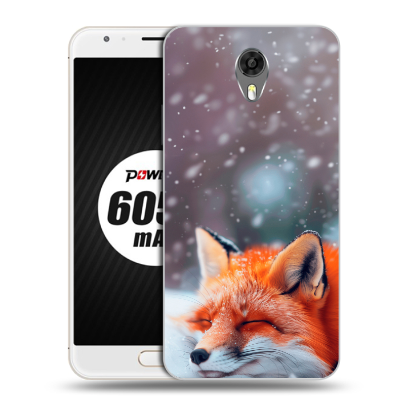 Пластиковый чехол на Ulefone Power 2 с принтом лиса Пластиковый чехол на Ulefone Power 2 с принтом лиса