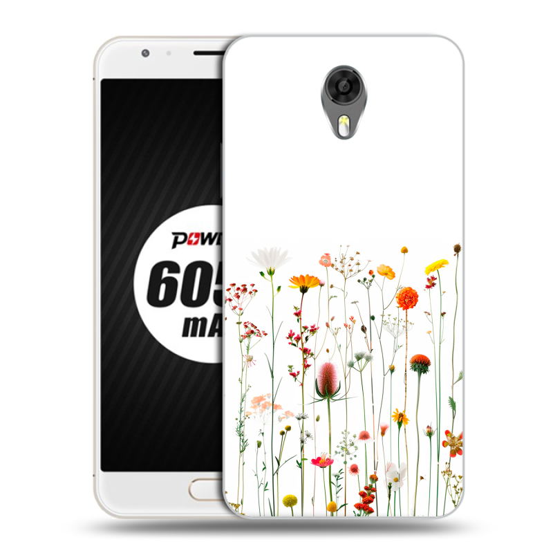 Пластиковый чехол на Ulefone Power 2 с принтом цветы Пластиковый чехол на Ulefone Power 2 с принтом цветы