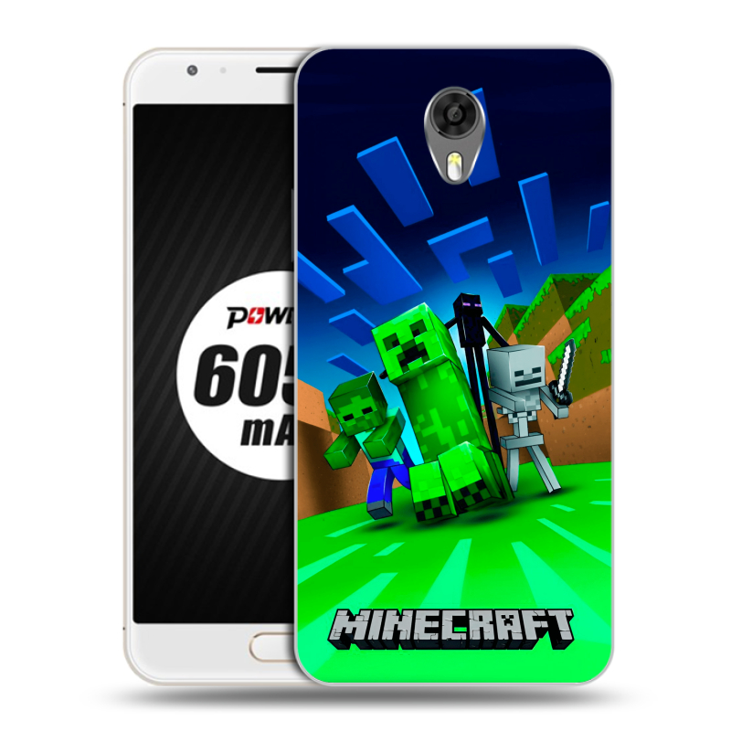 Пластиковый чехол на Ulefone Power 2 с принтом Майнкрафт Пластиковый чехол на Ulefone Power 2 с принтом Майнкрафт