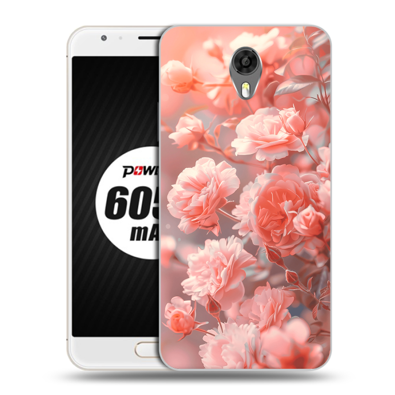 Пластиковый чехол на Ulefone Power 2 с принтом Розы цветы Пластиковый чехол на Ulefone Power 2 с принтом Розы цветы