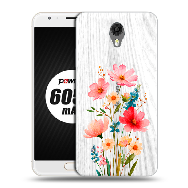 Пластиковый чехол на Ulefone Power 2 с принтом Цветы Пластиковый чехол на Ulefone Power 2 с принтом Цветы