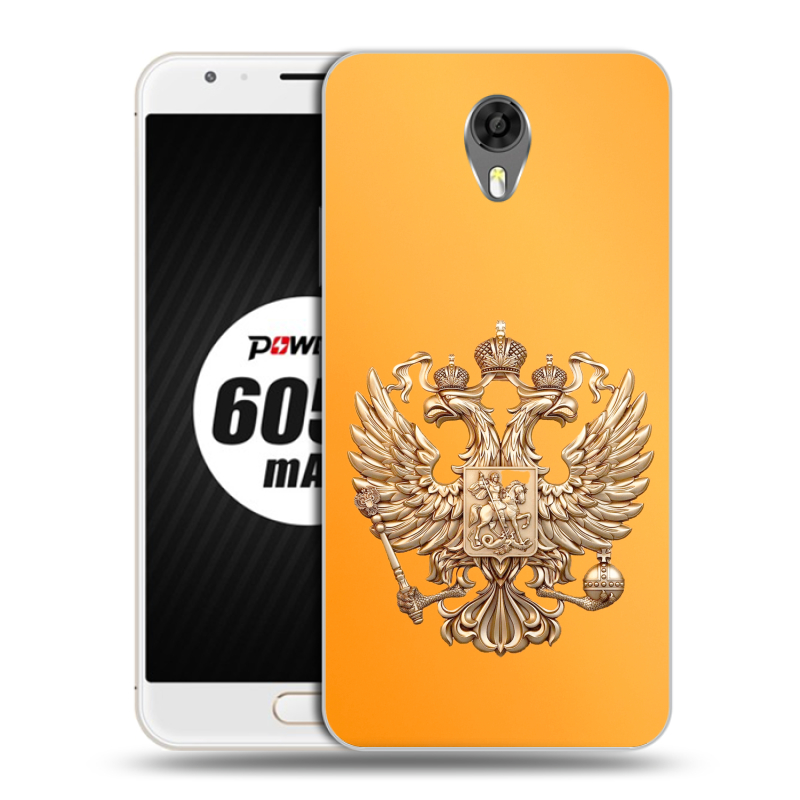 Пластиковый чехол на Ulefone Power 2 с принтом Герб Флаг России Пластиковый чехол на Ulefone Power 2 с принтом Герб Флаг России