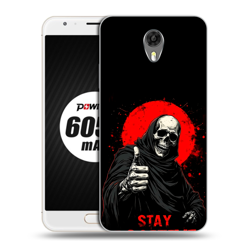 Пластиковый чехол на Ulefone Power 2 с принтом смешной скелет Пластиковый чехол на Ulefone Power 2 с принтом смешной скелет
