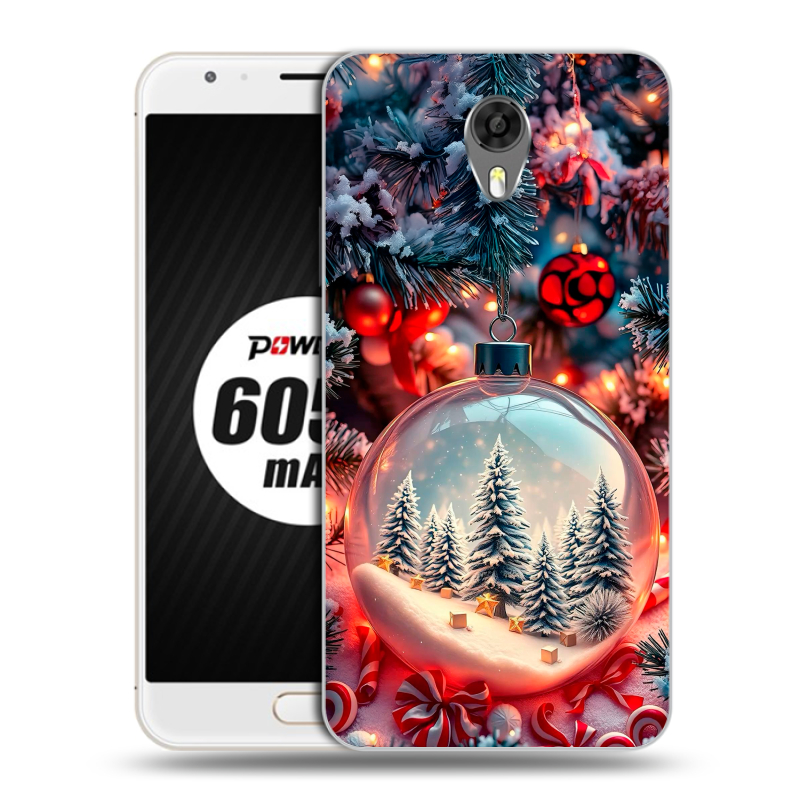 Пластиковый чехол на Ulefone Power 2 с принтом Новый год Пластиковый чехол на Ulefone Power 2 с принтом Новый год