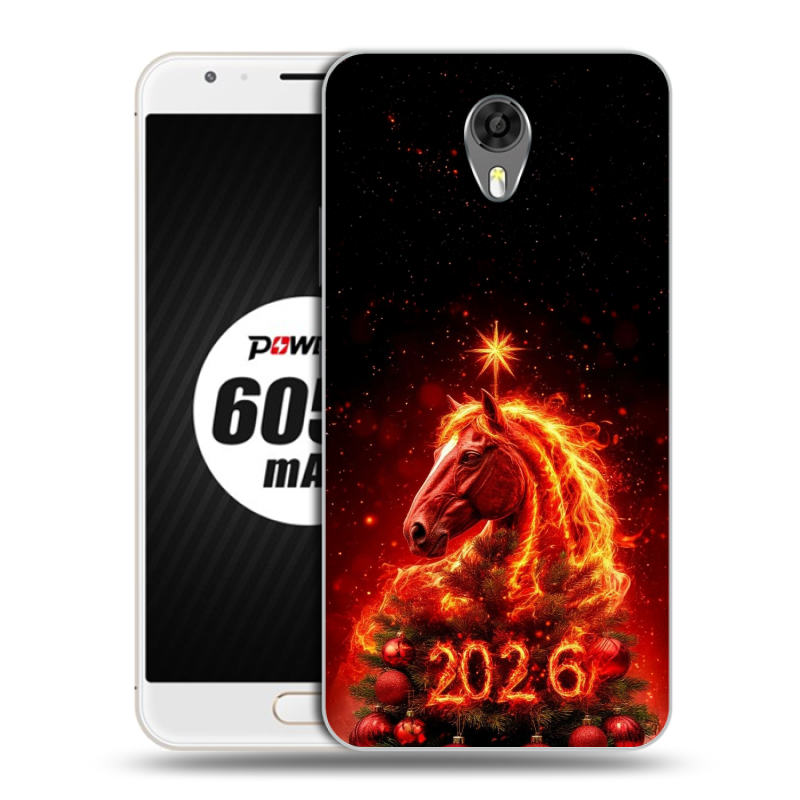 Пластиковый чехол на Ulefone Power 2 с принтом Новый год Пластиковый чехол на Ulefone Power 2 с принтом Новый год