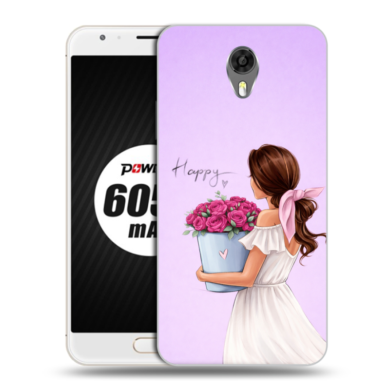 Пластиковый чехол на Ulefone Power 2 с принтом женский Пластиковый чехол на Ulefone Power 2 с принтом женский