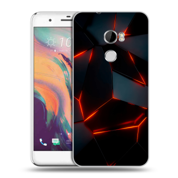 Силиконовый чехол на HTC One X10 с принтом Яркие абстракции