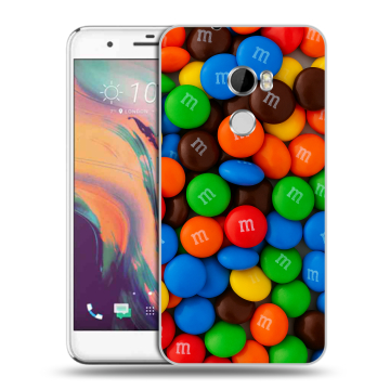 Силиконовый чехол на HTC One X10 с принтом Конфеты