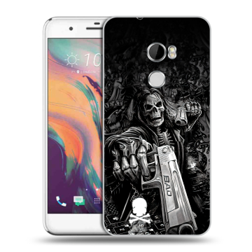Силиконовый чехол на HTC One X10 с принтом Скелет