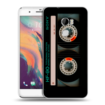 Силиконовый чехол на HTC One X10 с принтом Кассета