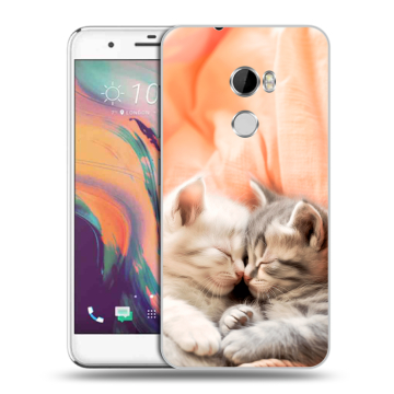 Силиконовый чехол на HTC One X10 с принтом Котята