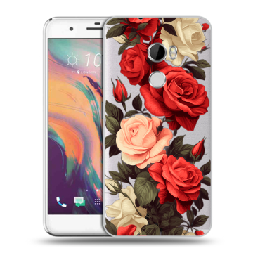 Силиконовый чехол на HTC One X10 с принтом Розы