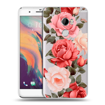 Силиконовый чехол на HTC One X10 с принтом Розы