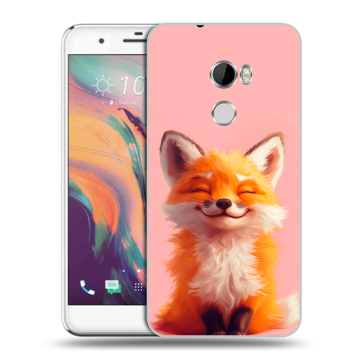 Силиконовый чехол на HTC One X10 с принтом милая лиса