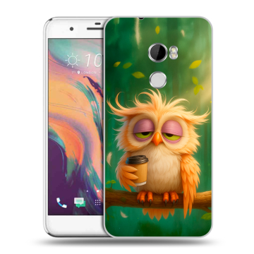 Силиконовый чехол на HTC One X10 с принтом сова
