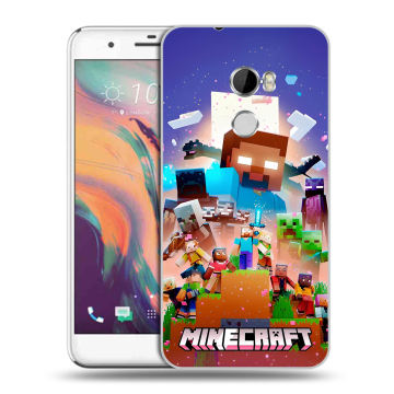 Силиконовый чехол на HTC One X10 с принтом Майнкрафт Minecraft Силиконовый чехол на HTC One X10 с принтом Майнкрафт Minecraft