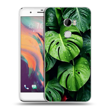 Силиконовый чехол на HTC One X10 с принтом Листья