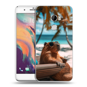 Силиконовый чехол на HTC One X10 с принтом Капибара