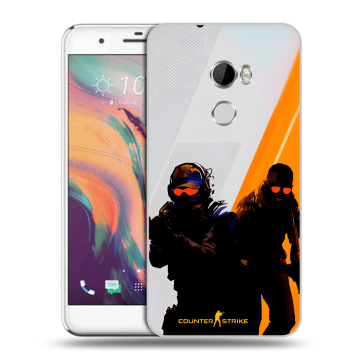 Силиконовый чехол на HTC One X10 с принтом Контер страйк Counter strike