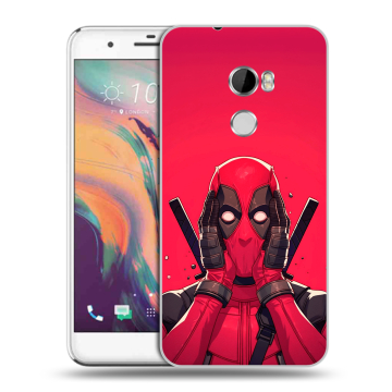 Силиконовый чехол на HTC One X10 с принтом Дедпул Deadpool
