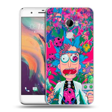 Силиконовый чехол на HTC One X10 с принтом Рик и Морти Rick Morty