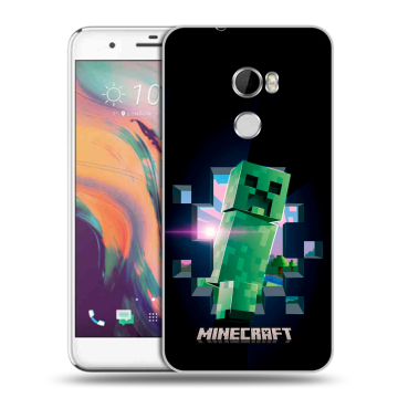 Силиконовый чехол на HTC One X10 с принтом Майнкрафт Minecraft
