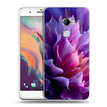Силиконовый чехол на HTC One X10 с принтом женский цветы