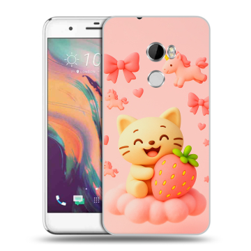 Силиконовый чехол на HTC One X10 с принтом для девочек