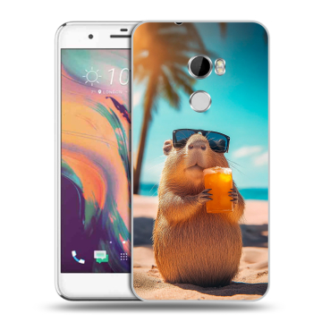 Силиконовый чехол на HTC One X10 с принтом Капибара Силиконовый чехол на HTC One X10 с принтом Капибара