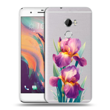 Силиконовый чехол на HTC One X10 с принтом Цветы орхидеи