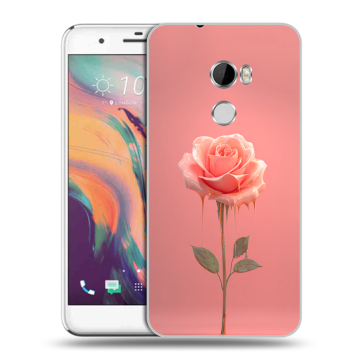 Силиконовый чехол на HTC One X10 с принтом Розовая роза