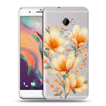 Силиконовый чехол на HTC One X10 с принтом Цветы