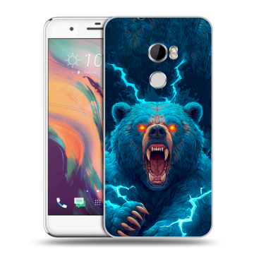 Силиконовый чехол на HTC One X10 с принтом Медведь