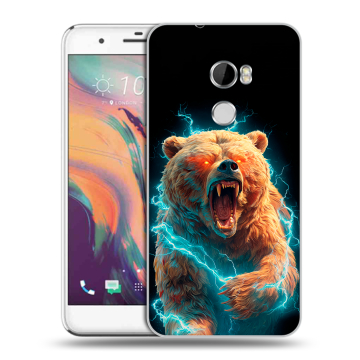 Силиконовый чехол на HTC One X10 с принтом Медведь