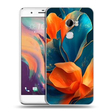 Силиконовый чехол на HTC One X10 с принтом Цветы