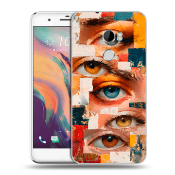 Силиконовый чехол на HTC One X10 с принтом Модный принт
