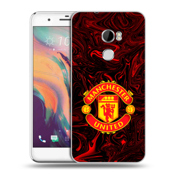 Силиконовый чехол на HTC One X10 с принтом Manchester United