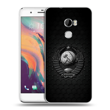 Силиконовый чехол на HTC One X10 с принтом Герб Флаг СССР Силиконовый чехол на HTC One X10 с принтом Герб Флаг СССР