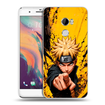 Силиконовый чехол на HTC One X10 с принтом Naruto Наруто