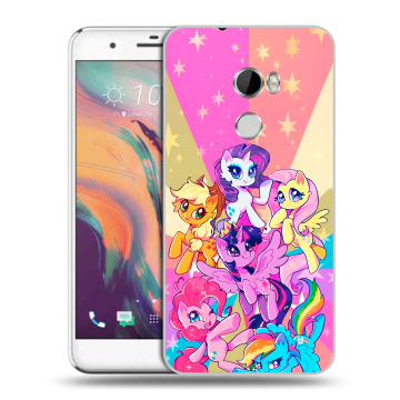 Силиконовый чехол на HTC One X10 с принтом My little pony Дружба чудо